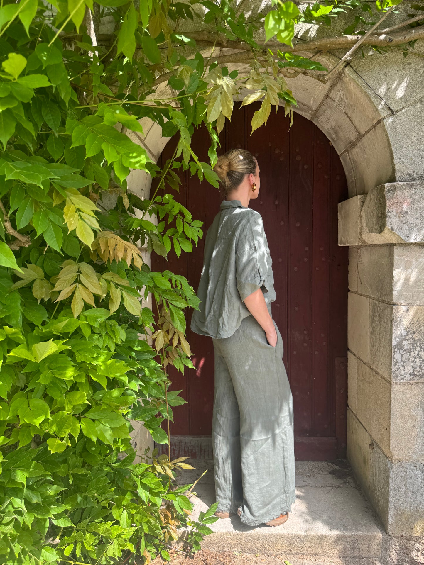 Chemisette oversize lin vert Jintana