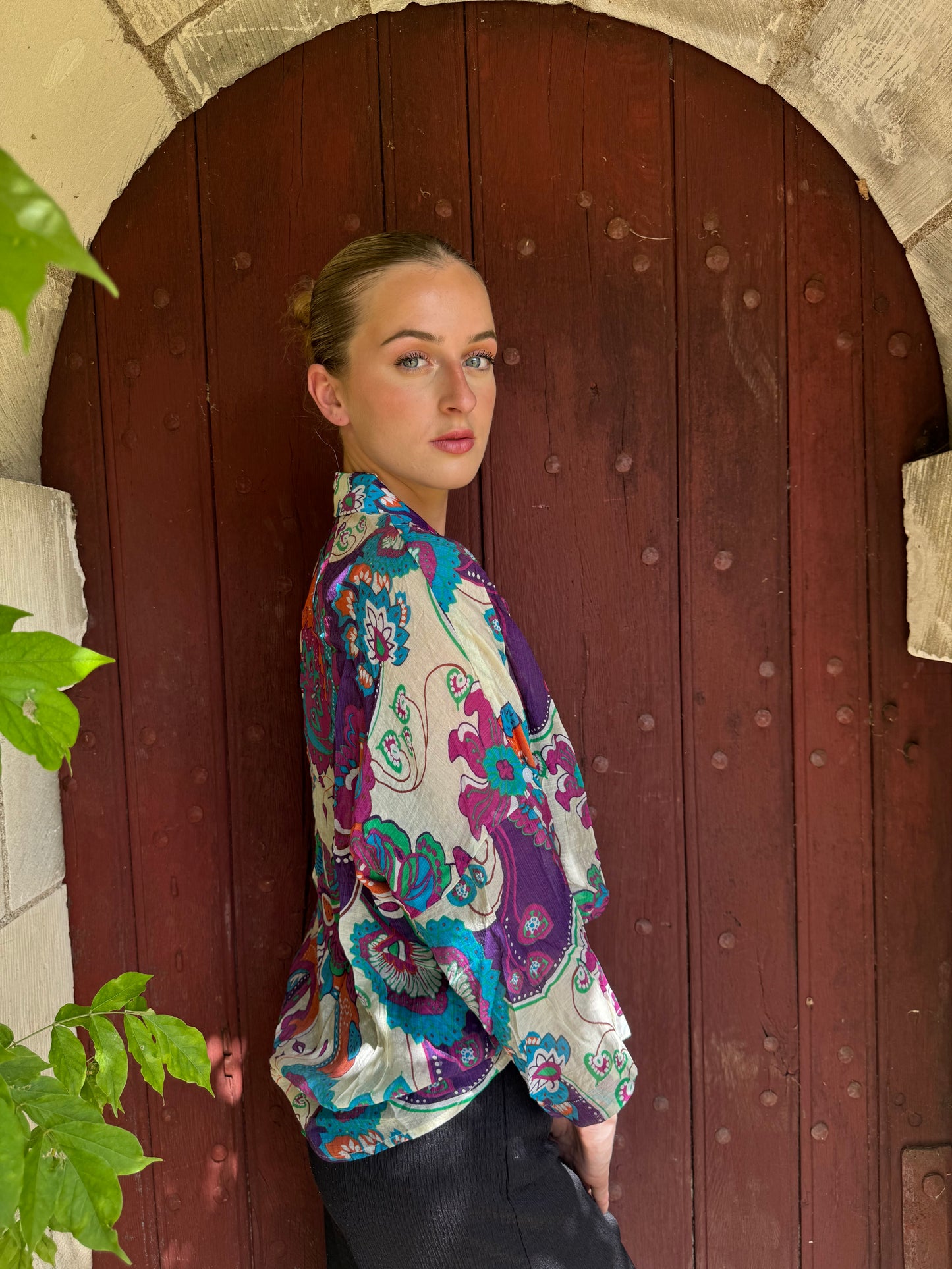 Blouse oversize à motifs Surisa