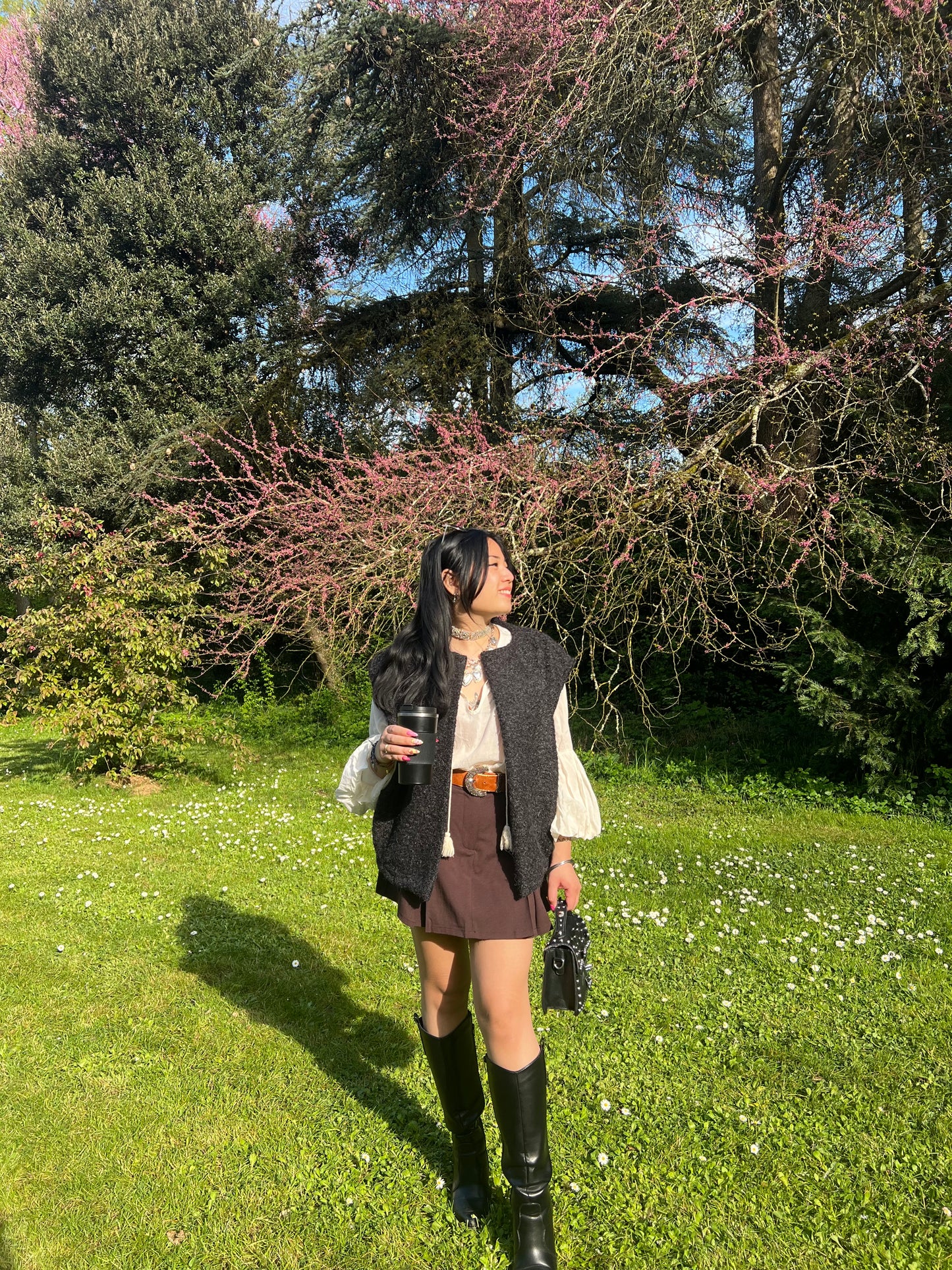 JUPE SHORT BUSSABA MARRON