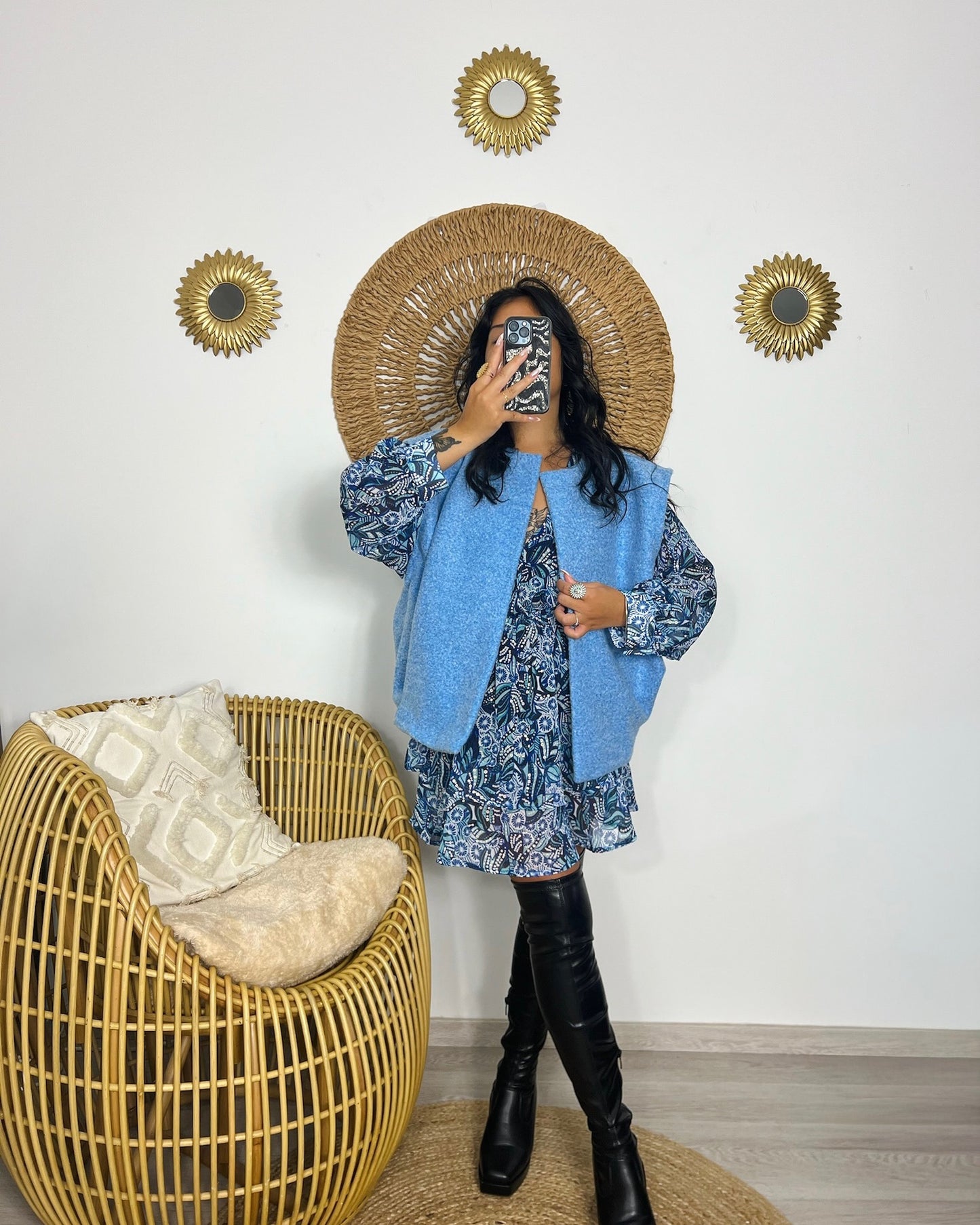 GILET ANANDA BLEU CIEL