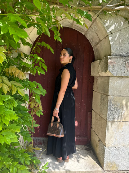 Robe noire en coton Kai