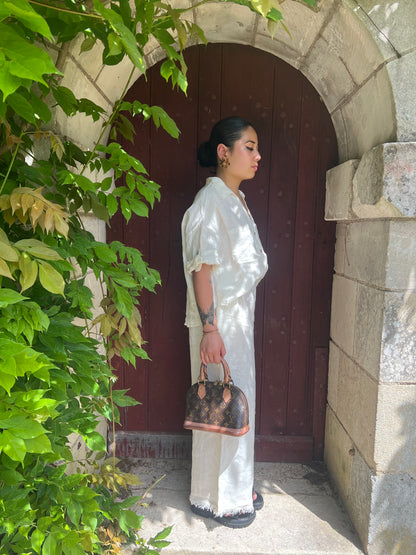 Chemisette oversize lin crème Issara