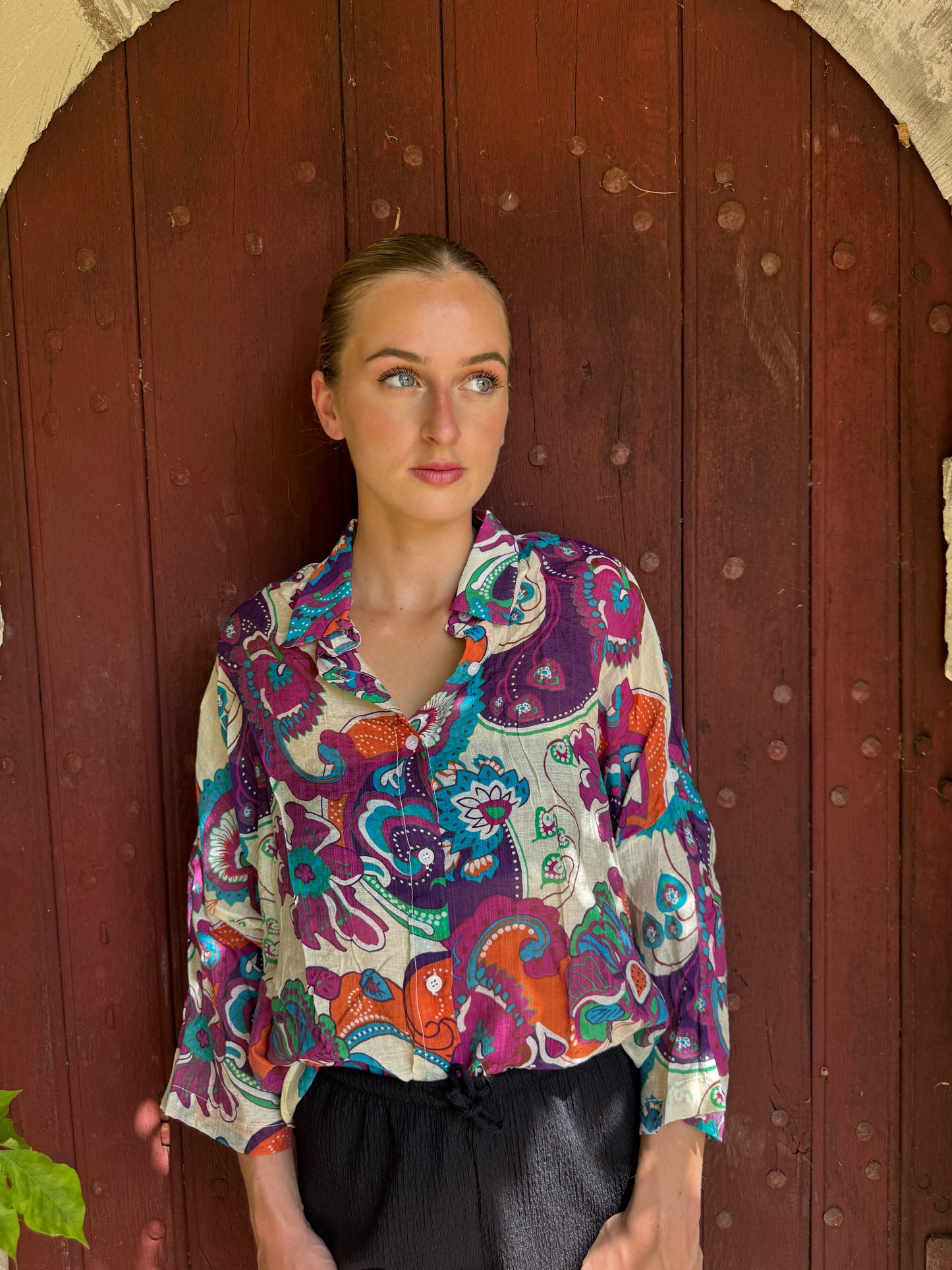 Blouse oversize à motifs Surisa