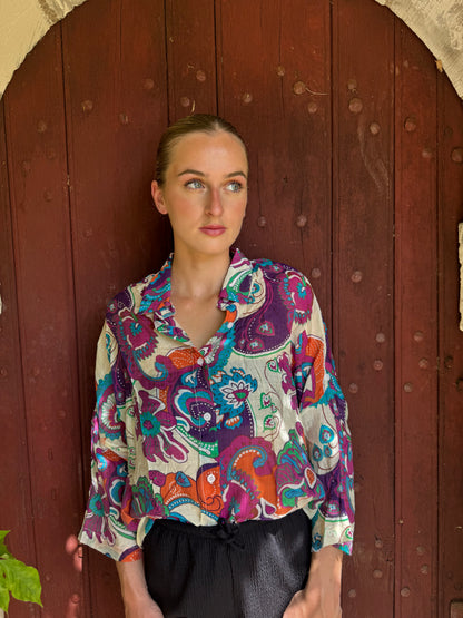Blouse oversize à motifs Surisa