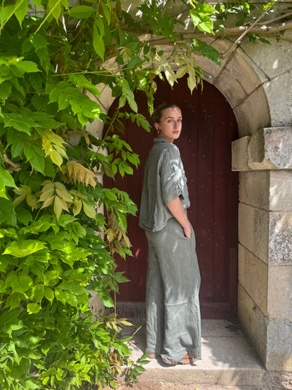 Chemisette oversize lin vert Jintana