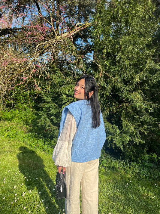 GILET ANANDA BLEU CIEL