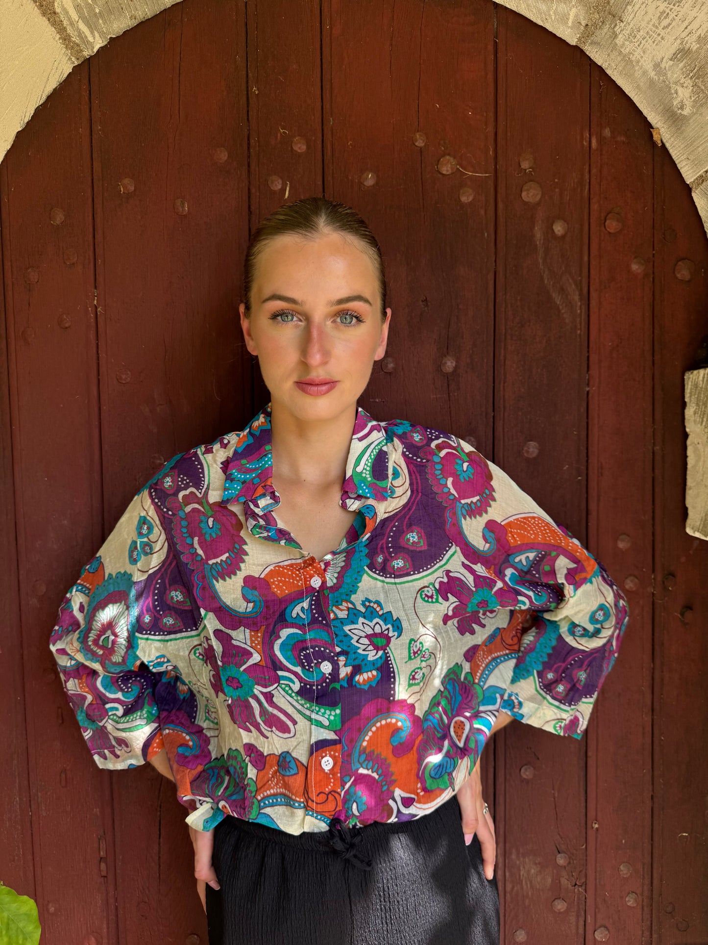 Blouse oversize à motifs Surisa
