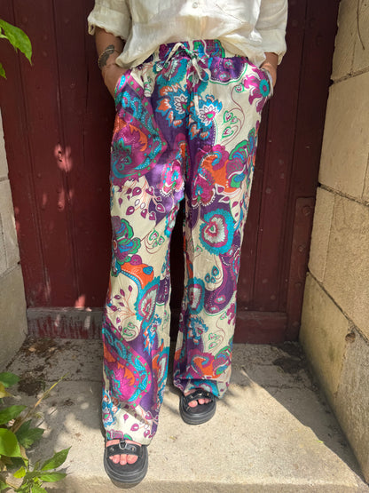 Pantalon large à motifs Surisa